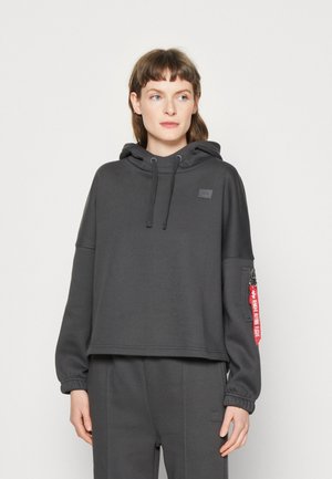 X-FIT LABEL HOODY - Sweatshirt - vintage grey