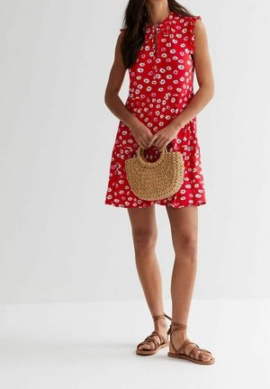 Robe en jersey - mottled red