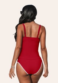 Cupshe SET WITH SCALLOPED TRIM - Bikinibroekje - red