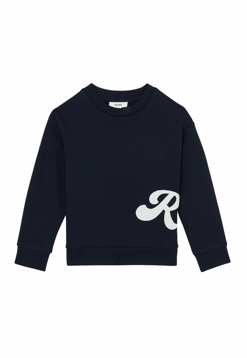 Reiss REISS GROVER COTTON-BLEND LOGO SCRIPT SWEATSHIRT - Mikina - navy