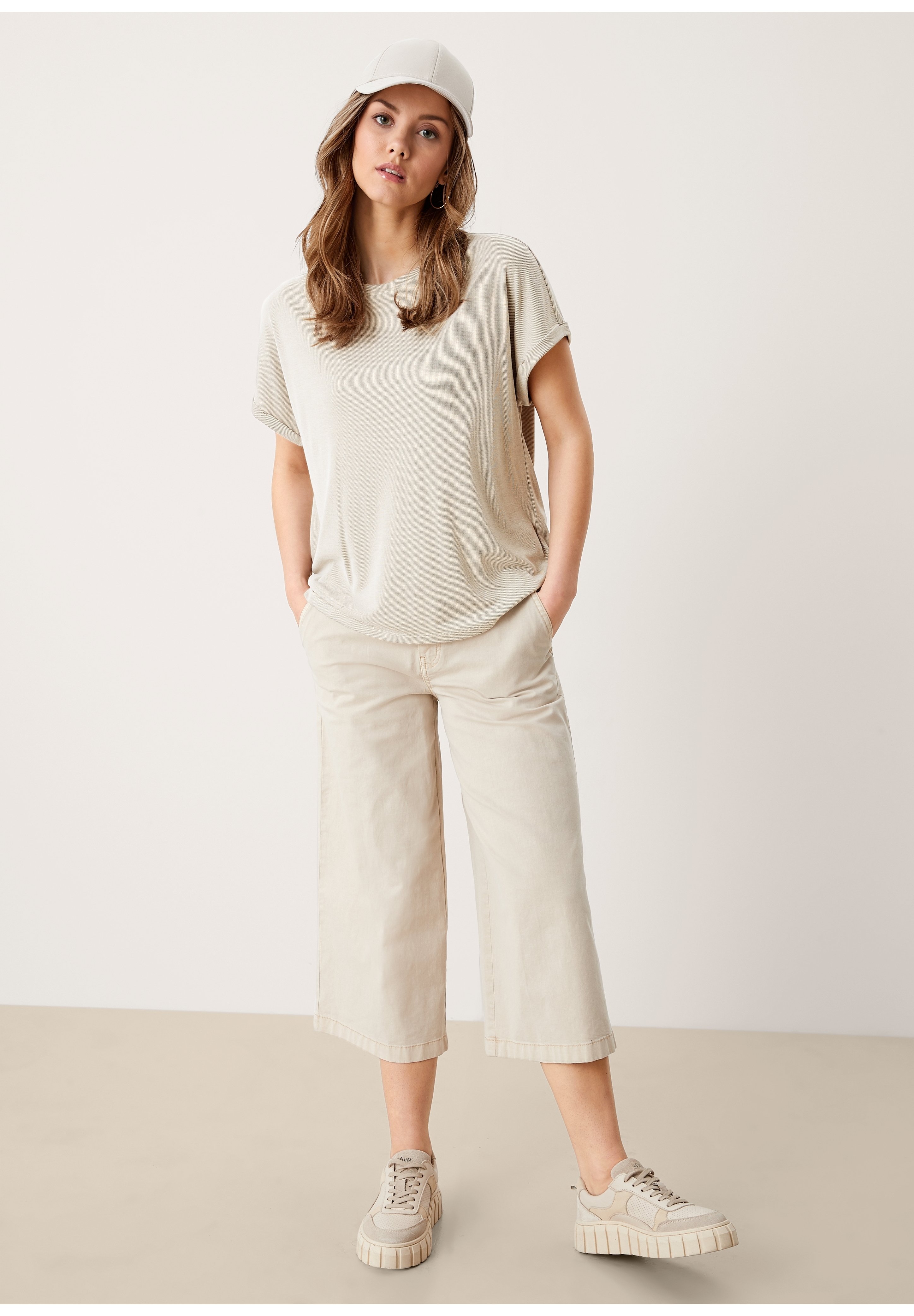 s.Oliver Print T-shirt - beige - Zalando.de