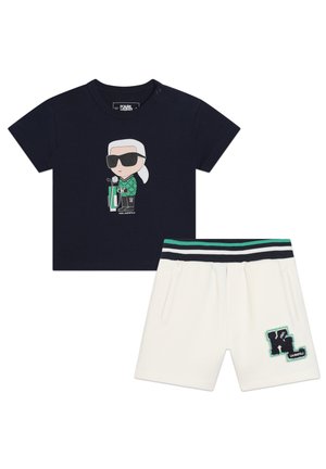 KARL LAGERFELD KIDS SET - Pantalon de survêtement - ecru bleu