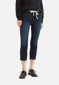 TOM TAILOR TTALEXA cropped - Kavbojke slim fit - rinsed blue denim