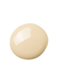 Beige cirkulär kräm med en glänsande textur, med en slät, jämn yta och subtil lyster. Inga synliga mönster eller hårdvara.