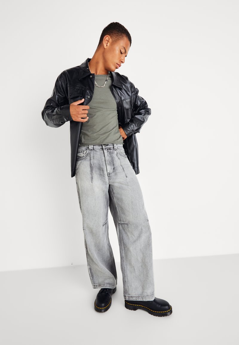 Jaded London LIGHT GREY WASHED RAZOR - Relaxed fit jeans - light 