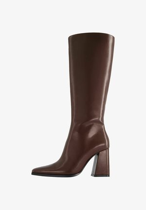 Bershka Saappaat - dark red