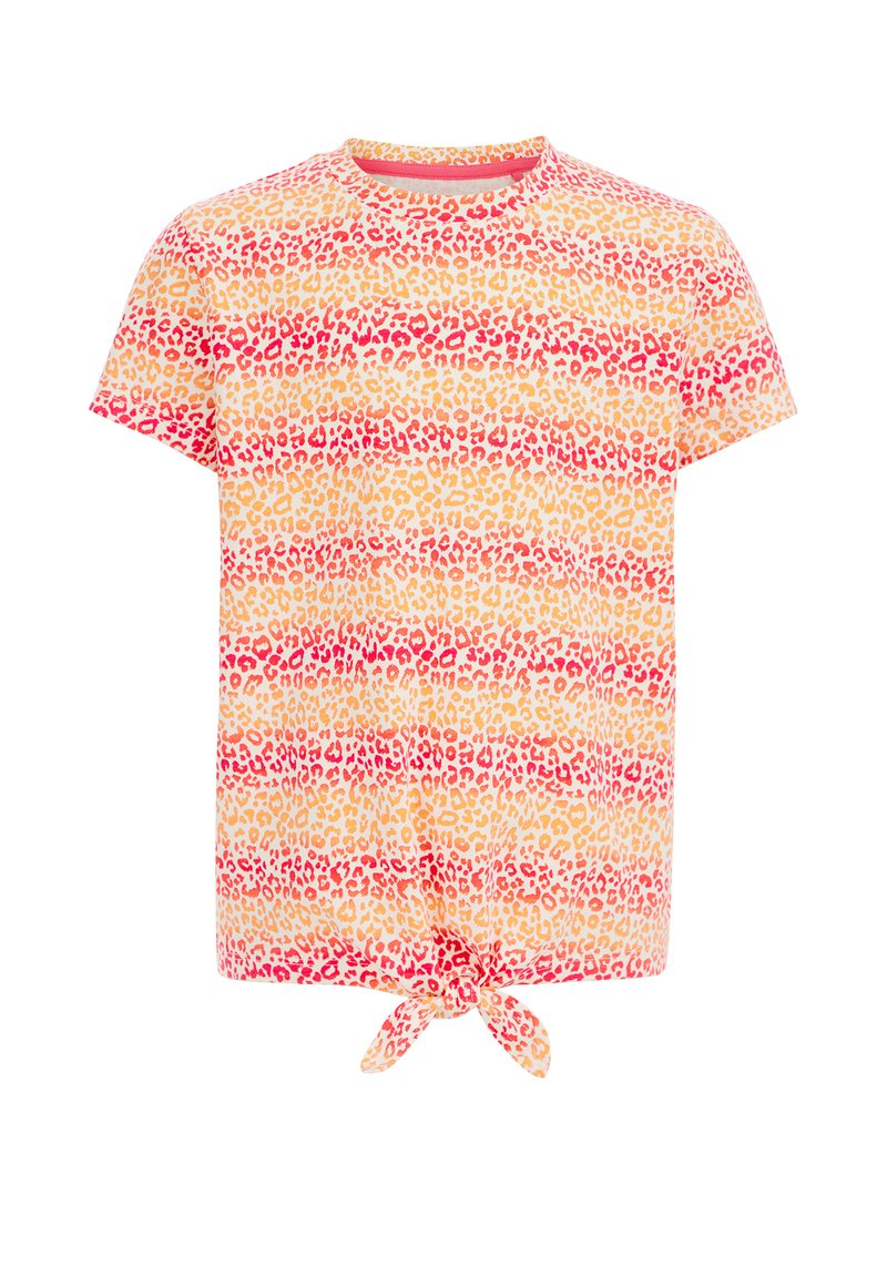 WE Fashion T-shirt print donkerroze