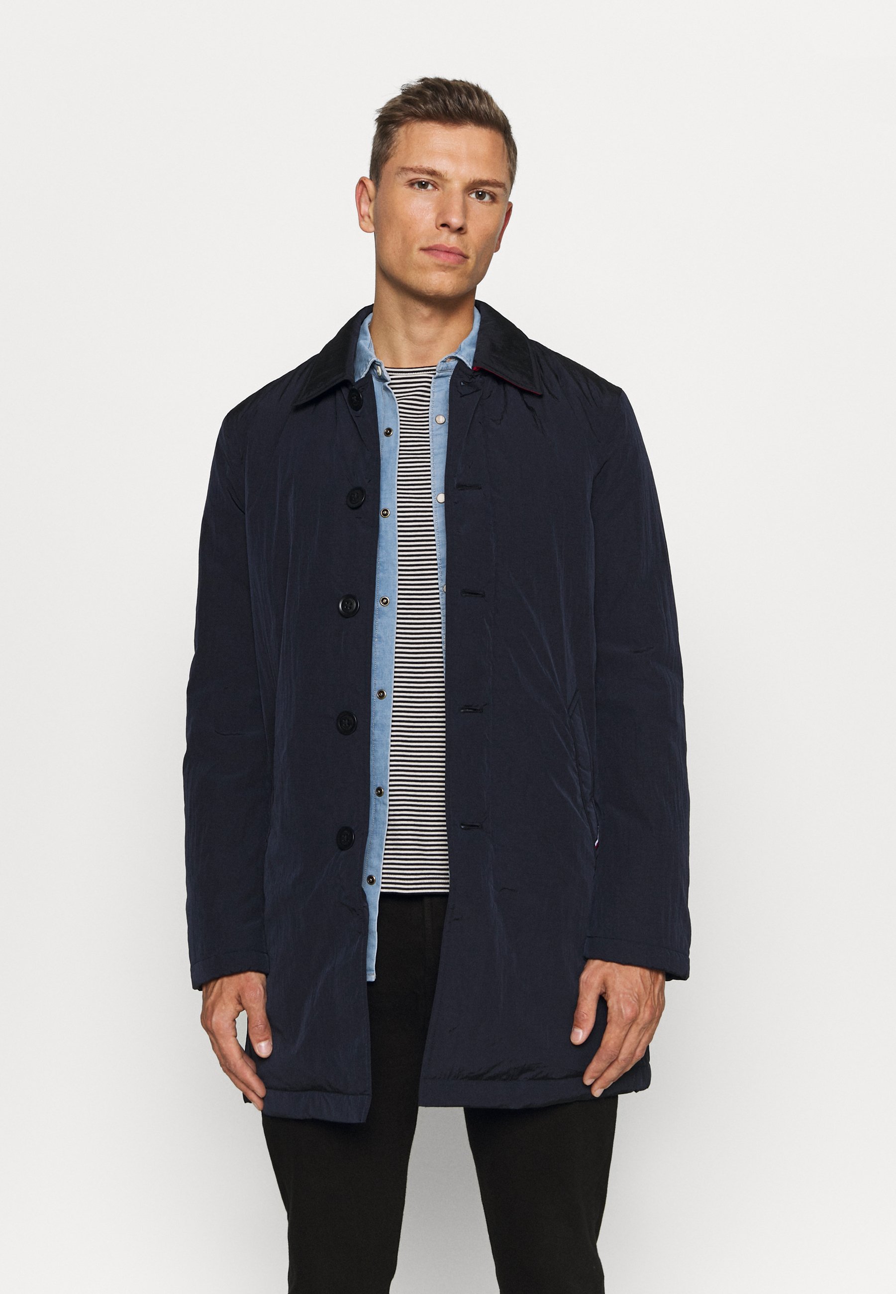 blue car coat