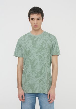 PALME MONO - T-shirt con stampa - var blu nero