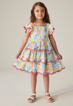 Little Bird, REGULAR FIT - TIERED BOW BACK FRILL SLEEVE DRESS  . - Jurk - floral print