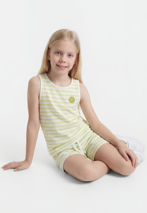 Friboo 2 PIECE SET - SHORTS & VEST - Šortky - light green/off white