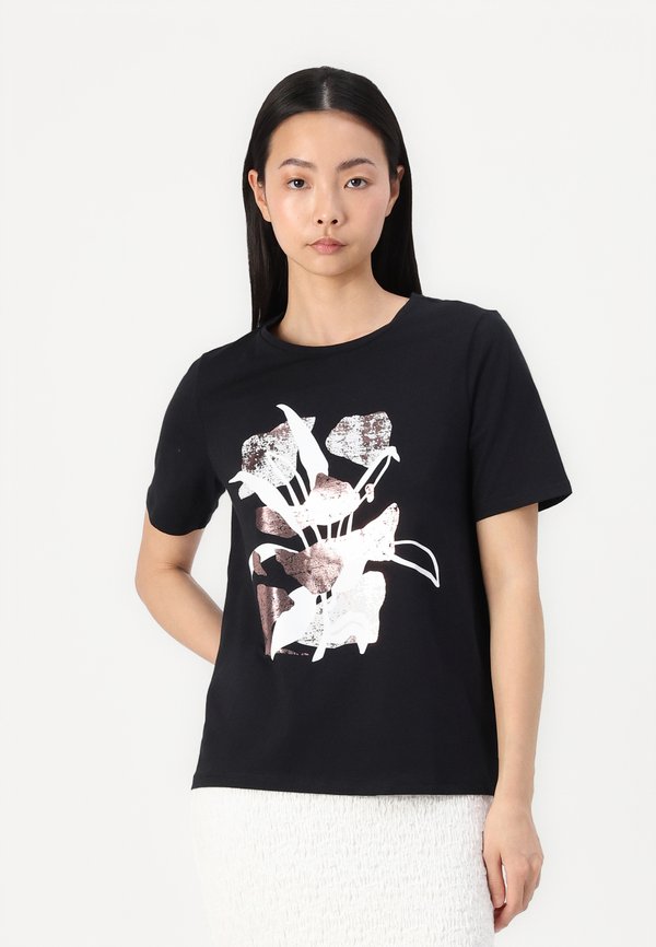 VISTAMP O NECK FOIL - Print T-shirt2