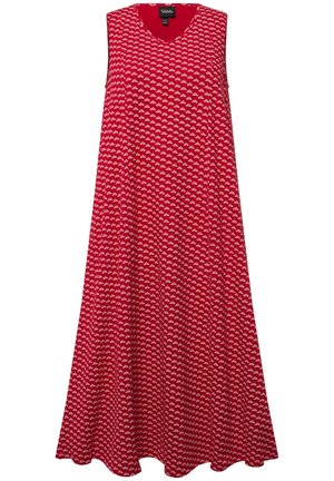 Ulla Popken SLEEVELESS V-NECK  - Maxi dress - salsa