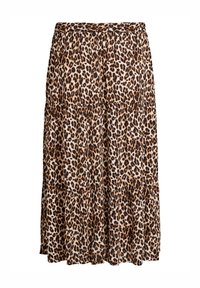 Zizzi LANGER MIT GUMMIZUG AM BUND - Maksi svārki - leopard aop