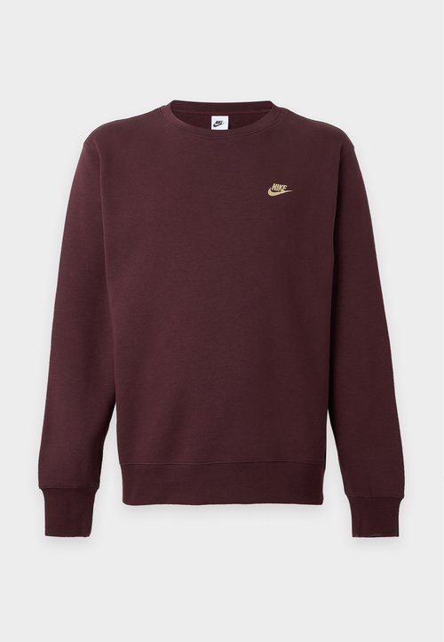 Nike CLUB CREW - Sweatshirt - burgundy crush/metallic gold-coloured — photo 5