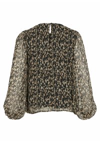 VILA LANGARM RUNDHALS - Bluse - black