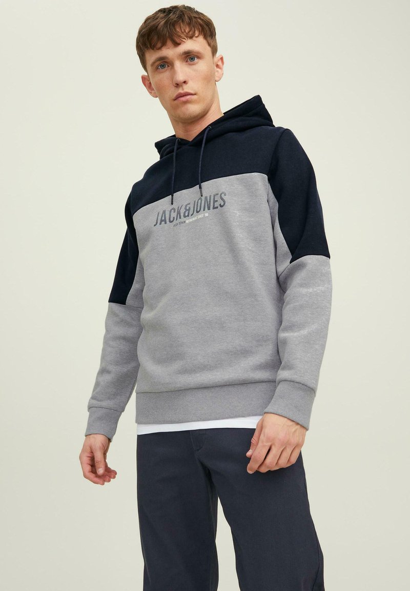 Jack & Jones EDAN BLOCKING - Hættetrøje - grau