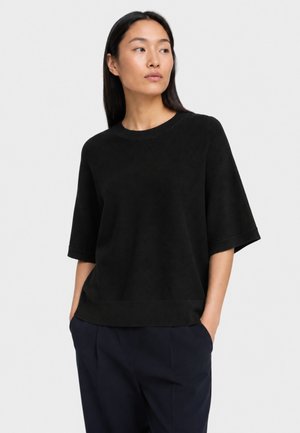 MSCH Copenhagen, MSCH COPENHAGEN DAMES T-SHIRTS MSCHTHAMIRA 2/4 PULLOVER. - Βασικό μπλουζάκι - black