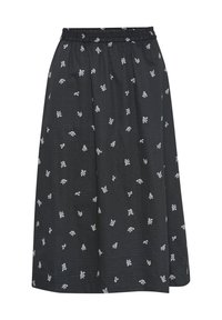 EMMELINE - A-line skirt - dark navy bouquet print