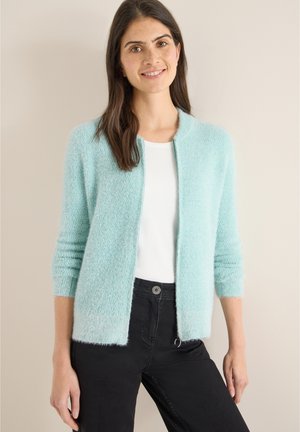 JACQUARD MIT ZIPPER - Vest - blau