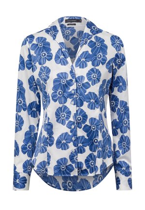Button-down blouse - blau weiß