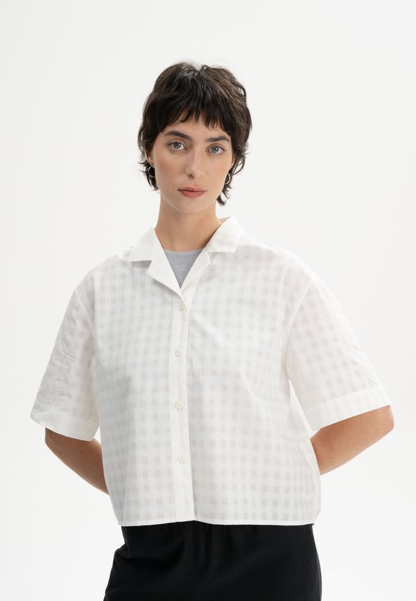 KURZÄRMLIG TAVLEEN - Hemdbluse - sea salt karo