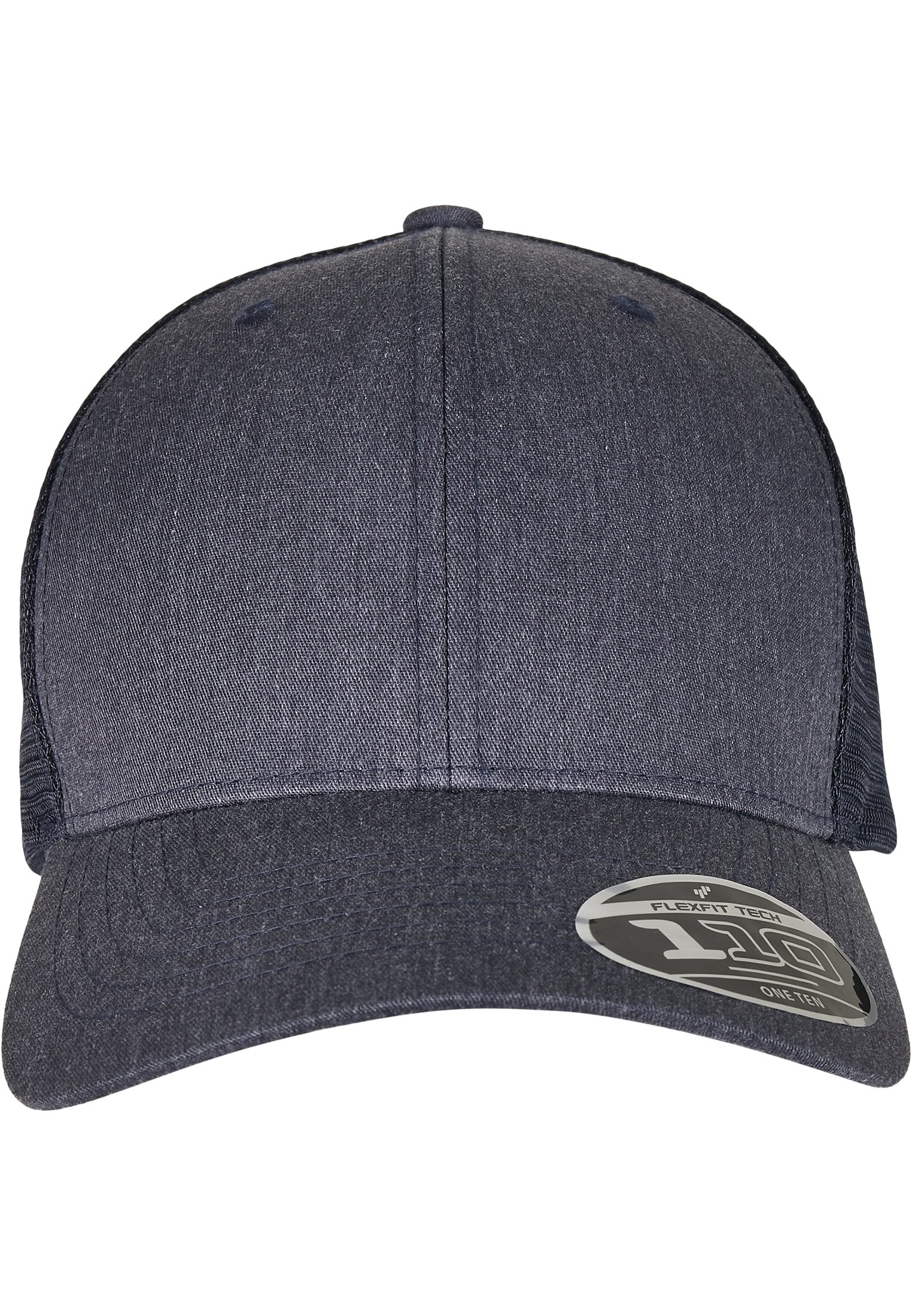 Flexfit Berretto Originale Elasticizzato – Blu Navy Con Fondo Ombrellone Grigio Argento