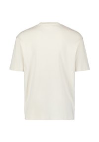 Witte korte mouwen t-shirt met een ronde halslijn, gemaakt van zachte katoen. Effen stof zonder zichtbare patronen of versieringen.