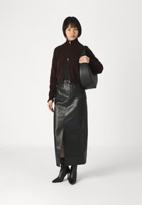 Samsøe Samsøe JEANNE CARDIGAN - Casaco de malha - chocolate torte