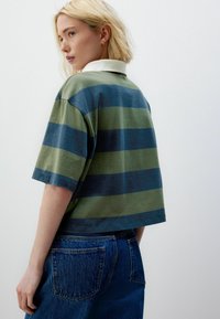 Next STRIPE RUGBY - Bluză polo - green navy stripe