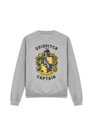 Cotton Soul, HARRY POTTER TEAM CAPTAIN HUFFLEPUFF - Sweatshirt - mottled light grey