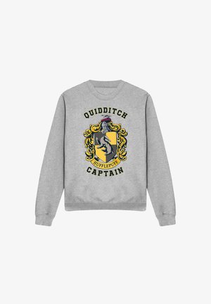 Cotton Soul, HARRY POTTER TEAM CAPTAIN HUFFLEPUFF - Sweatshirt - mottled light grey