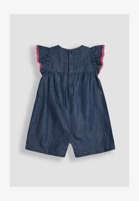 Valimata, chambray blue floral embroidered