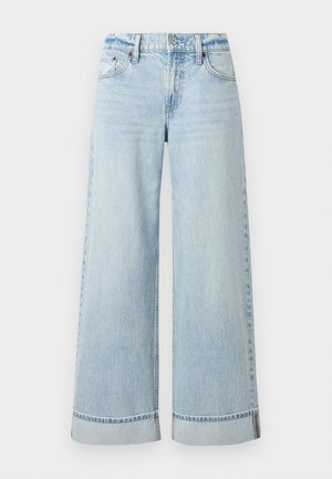 Abercrombie & Fitch, CUFF HEM ULTRA - Jean baggy - light-blue