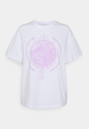 T-shirt med print - white