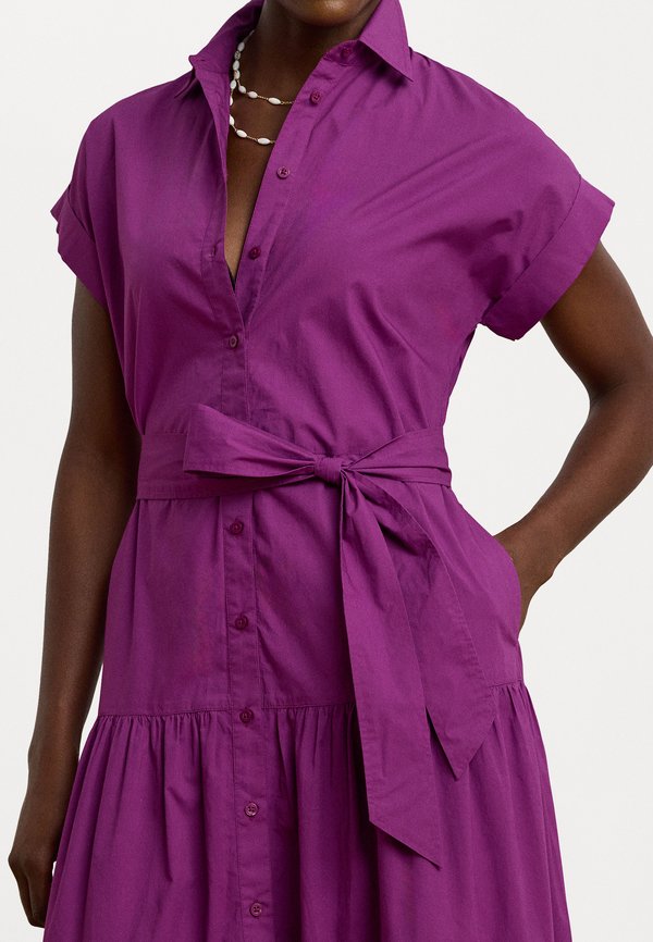 Eyelet Broadcloth Tiered Shirtdress - Shirt dress - purple dawn2