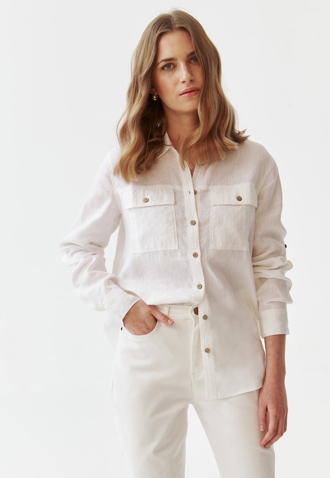 Blouse Oversized TATUUM Taille 40 Kaki - 50% Cupro 50% Viscose - Occasion Bon État
