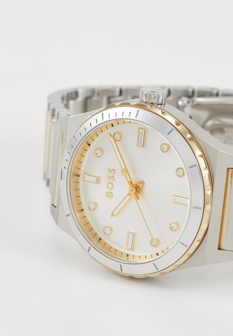 BOSS Orologio Analogico Multifunzione al Quarzo da Donna Collezione NOVIA con Cinturino in Ceramica Bianca - 1502630