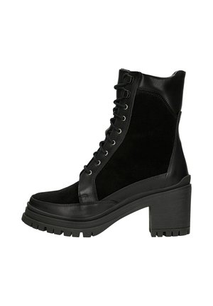 Wojas, Enkellaarsjes met plateauzool - black