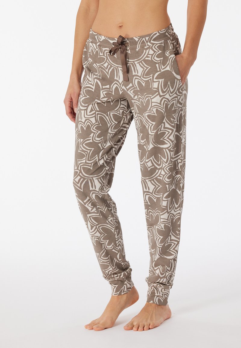 Schiesser LANG - Pyjamasbyxor - taupe