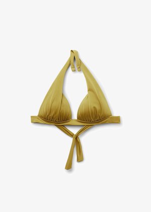 Calzedonia, SHINY SATIN GRADUATED PADDED TRIANGLE - Bikinitop - yellow