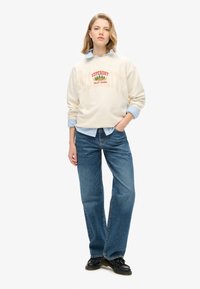 Superdry & Co TRAVEL SOUVENIR LOOSE CREW  - Sweater - cream
