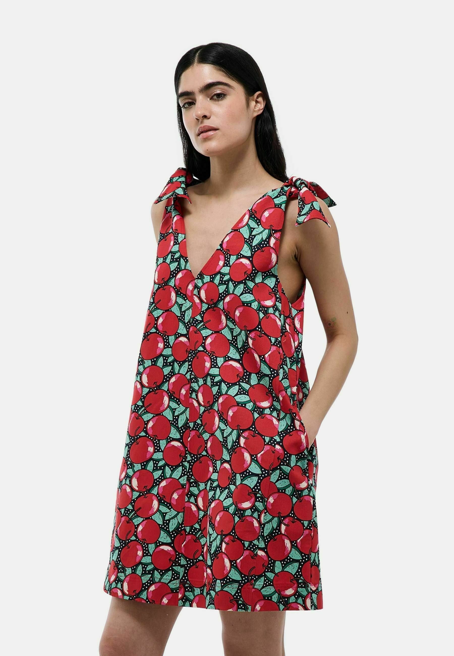 Monoprix COURTE IMPRIMÉE Robe de jour lipstick/rouge - Main Image