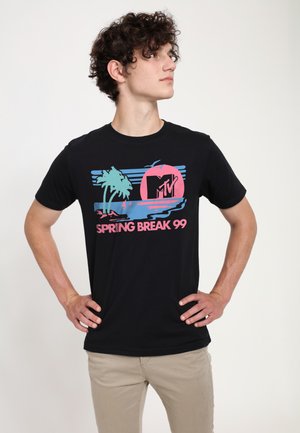MTV PASTEL BEACH - Print T-shirt - black