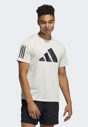 FLEECE 3 BAR TEE DESIGNED4TRAINING PRIMEGREEN TRAINING WORKOUT T-SHIRT - T-shirt con stampa - white