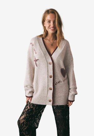 REGULAR FIT - TATTOO  - Kardigan - neutral