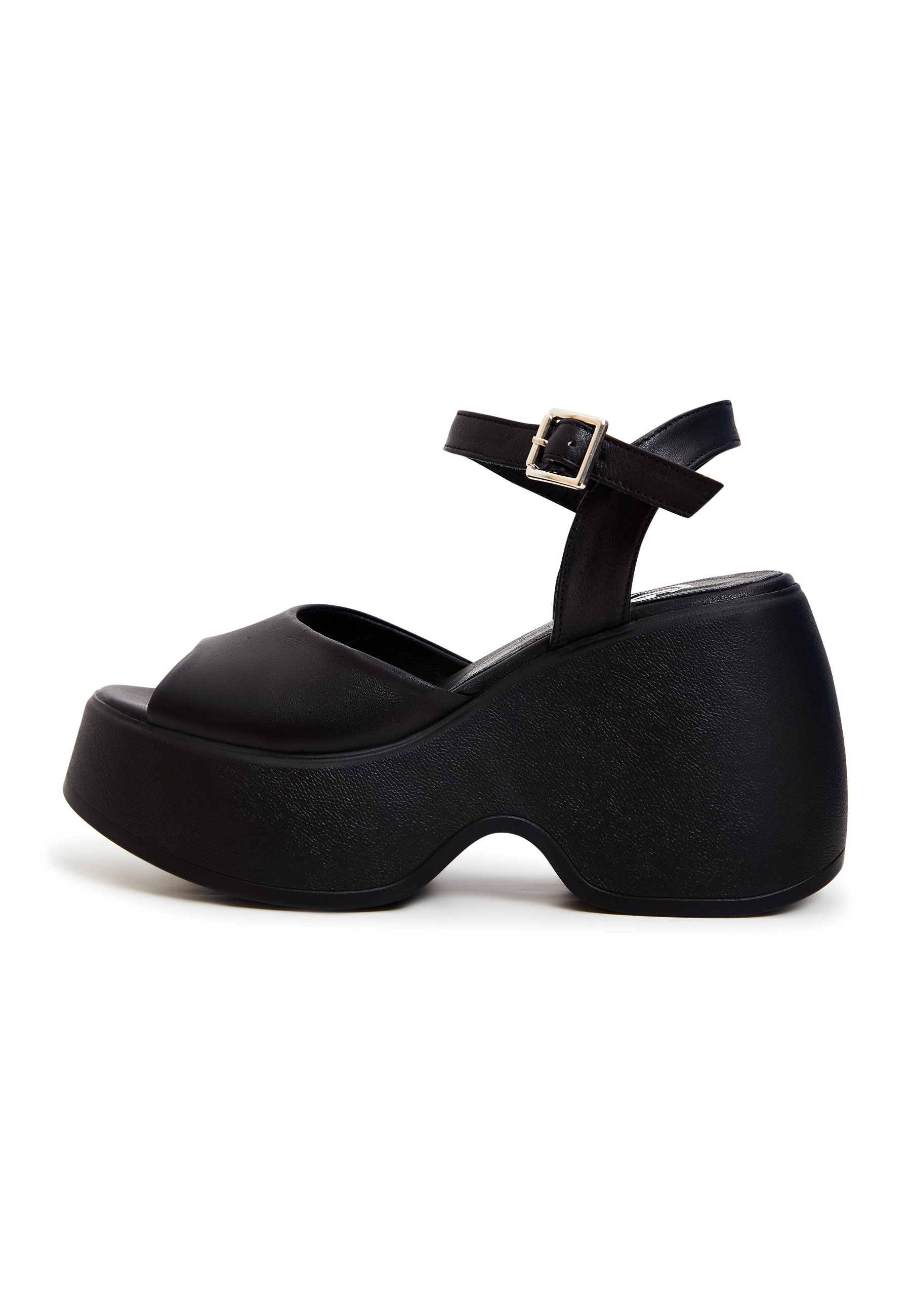Black high heel sandals