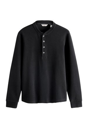 Next, REGULAR FIT - EDIT  GRANDAD NECK  - T-shirt à manches longues - black