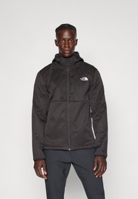 The North Face M QUEST HOODED SOFTSHELL - Softshell jakker - black