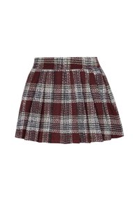 A-line skirt - burgundy check